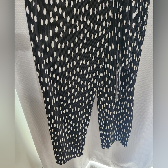 ASOS Polka Dot Plisse Culotte Jumpsuit - Picture 6 of 8